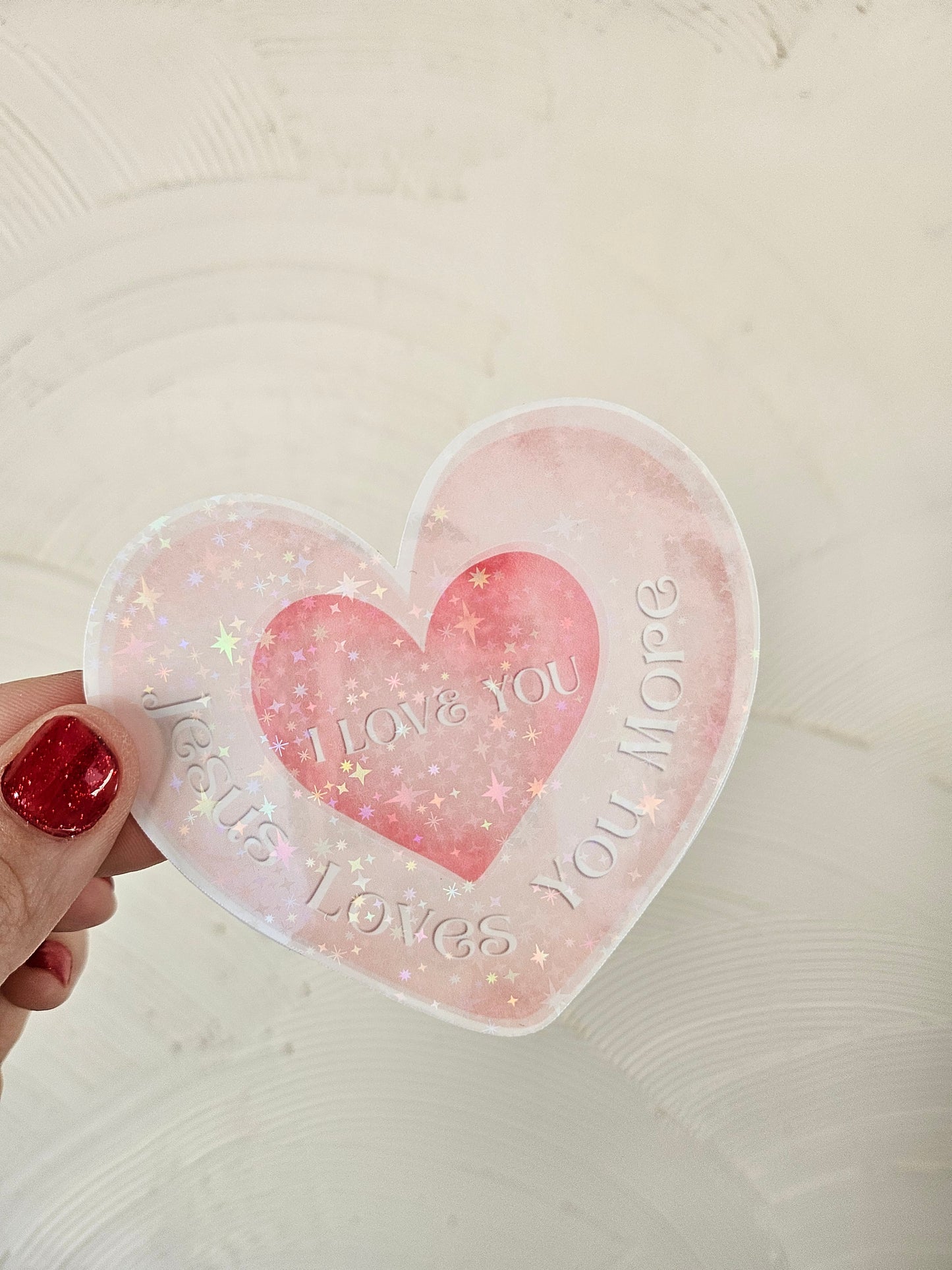 Jesus Loves You More Sticker Large