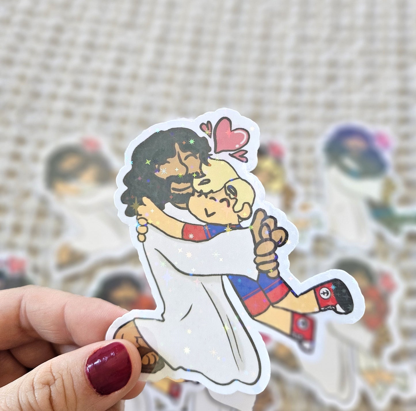 Jesus Hugs Stickers