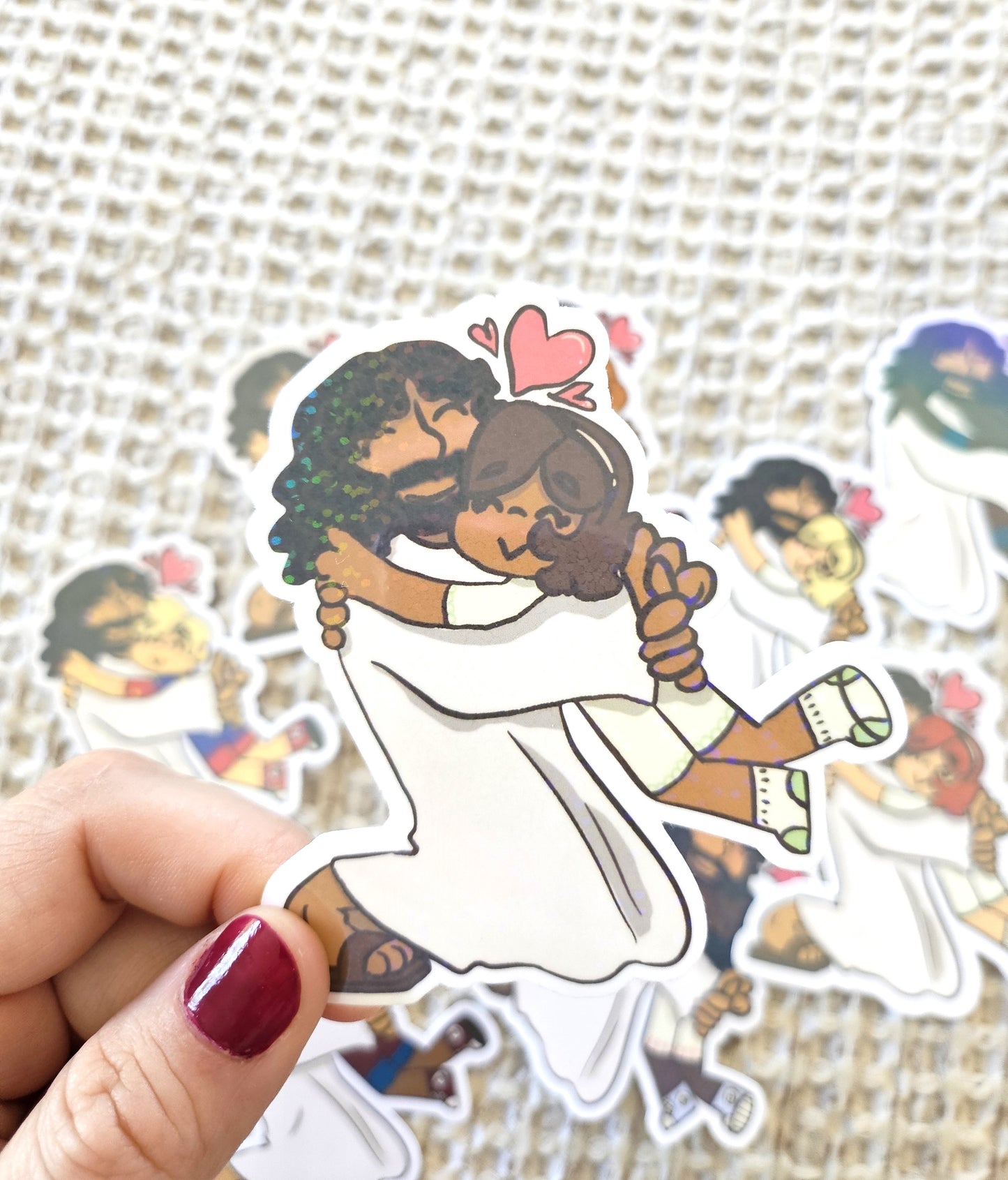 Jesus Hugs Stickers