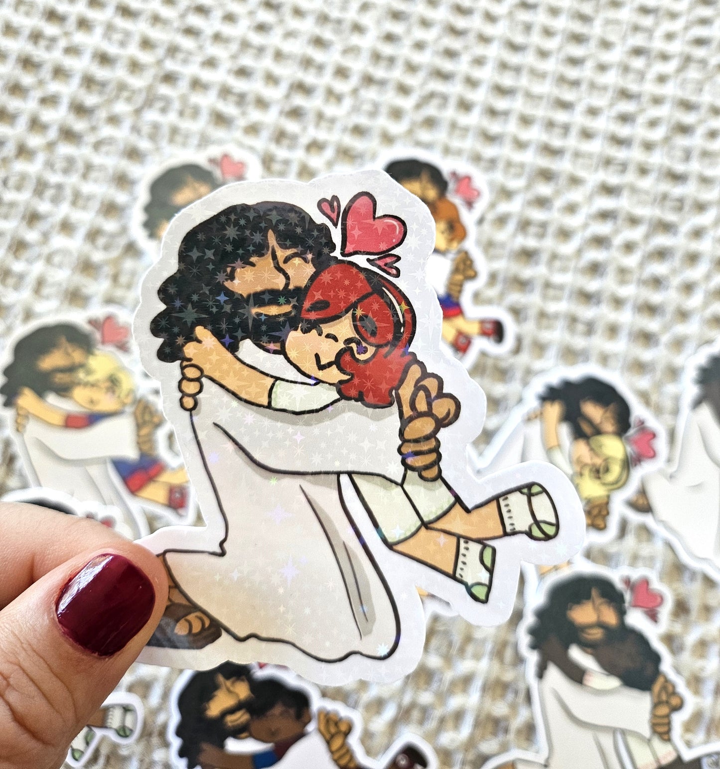 Jesus Hugs Stickers